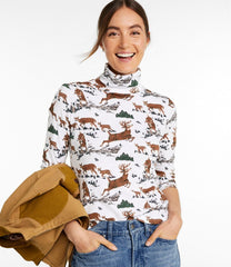 L.L.Bean Sale | Women's Signature Lightweight Cotton Turtleneck, Novelty