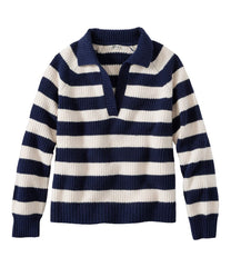 L.L.Bean Sale | Women's SuperSoft Waffle Sweater, Polo Stripe