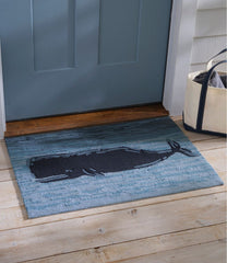L.L.Bean Outlet | Indoor/Outdoor Vacationland Rug, Coastal Whale