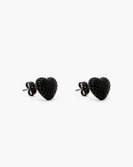 Marc Jacobs Outlet - The Heart Balloon Pave Earrings Black/Black Crystal