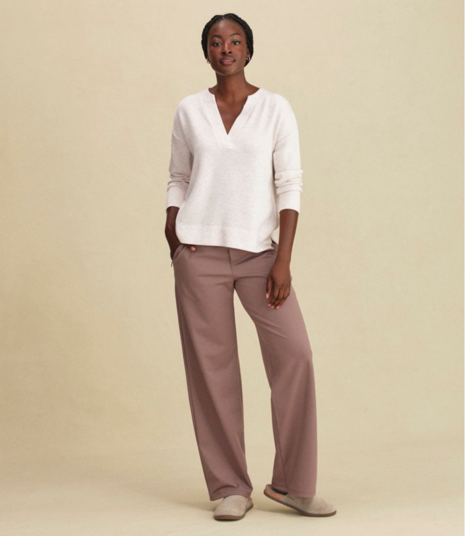 L.L.Bean Outlet | Women's Go-Anywhere Pants, High-Rise Wide-Leg