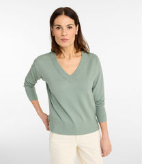 L.L.Bean Outlet | Women's Cotton/Cashmere Sweater, V-Neck
