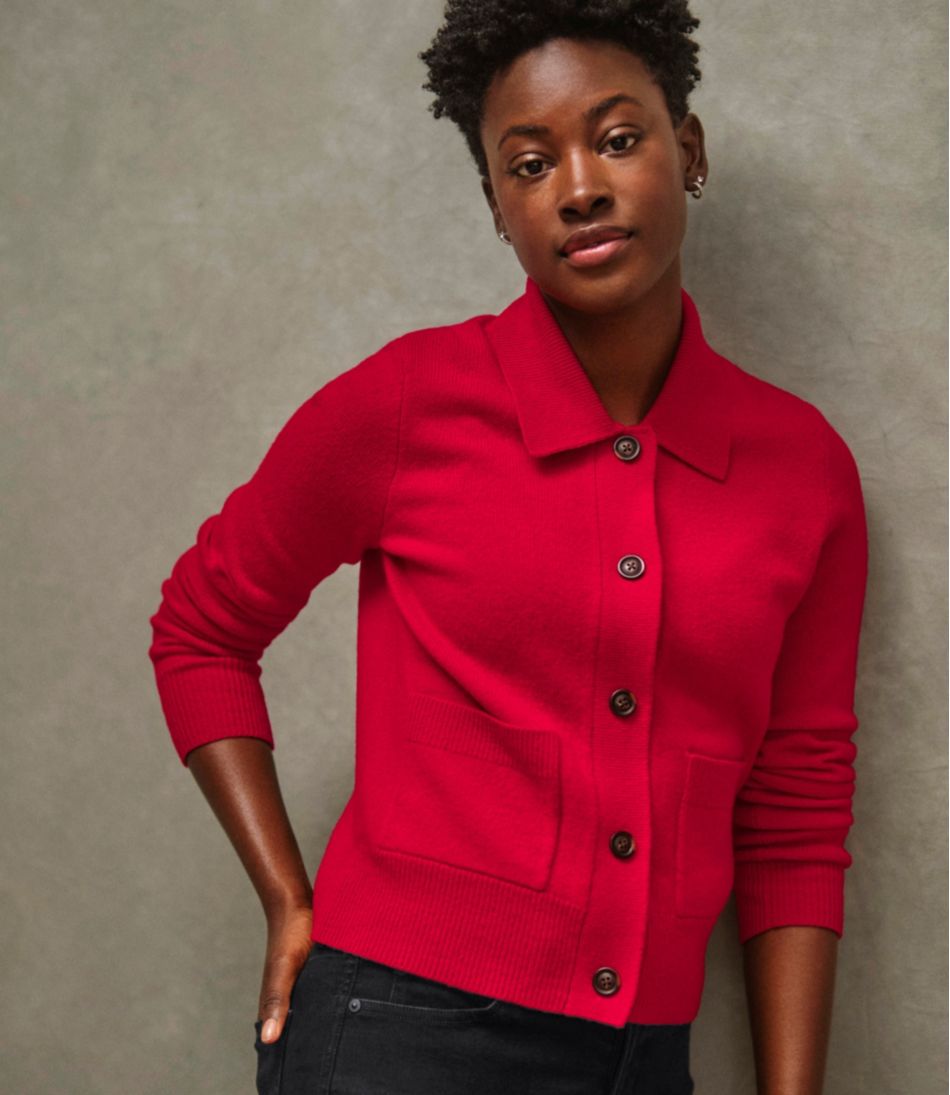 L.L.Bean Outlet | Women's Signature Camp Merino Wool Sweater, Cardigan