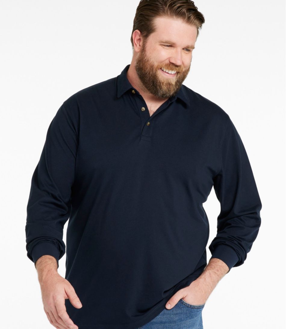 L.L.Bean New | Men's Carefree Unshrinkable Polo, Long-Sleeve, Without Pocket
