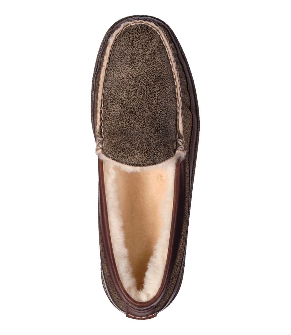 L.L.Bean New | Men's Lodge Moc Vibram® Slippers, Shearling