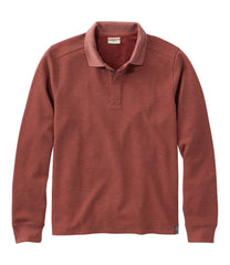 L.L.Bean On Sale | Men's Mountainside Micro Waffle Polo, Long-Sleeve