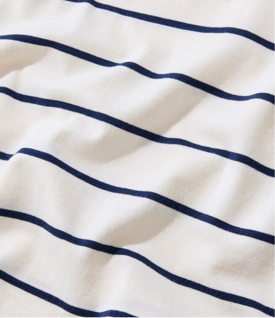 L.L.Bean Online | Women's Soft Stretch Supima-Blend Tee, Crewneck Short-Sleeve Striped