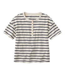 L.L.Bean Sale | Women's Signature Slub Tee, Short-Sleeve Henley Novelty