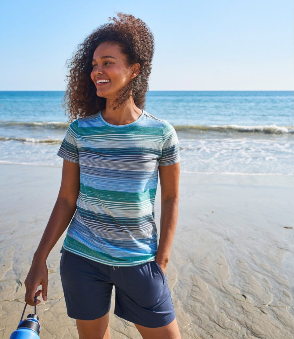 L.L.Bean For Sale | Women's Everyday SunSmart® Tee, Short-Sleeve Stripe