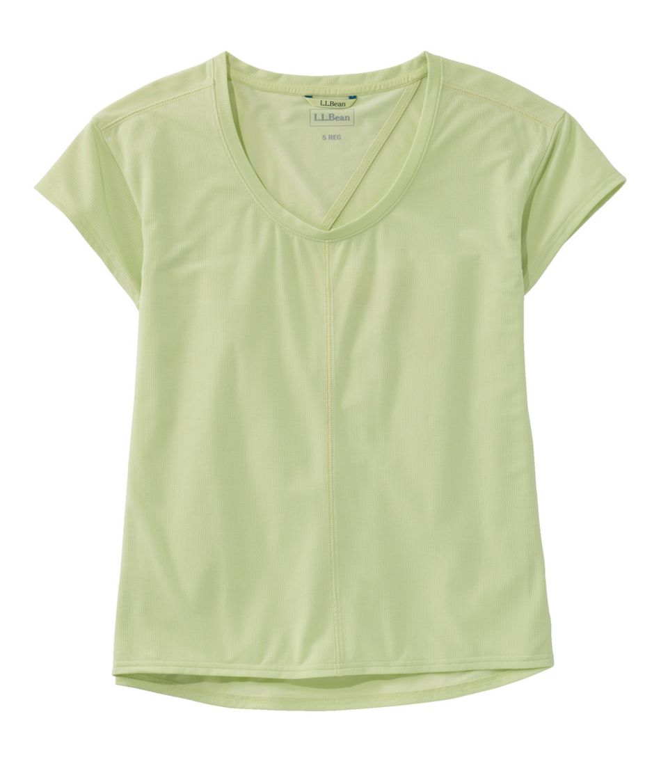 L.L.Bean Discount | Women's Ribbed Performance Tee, Short-Sleeve