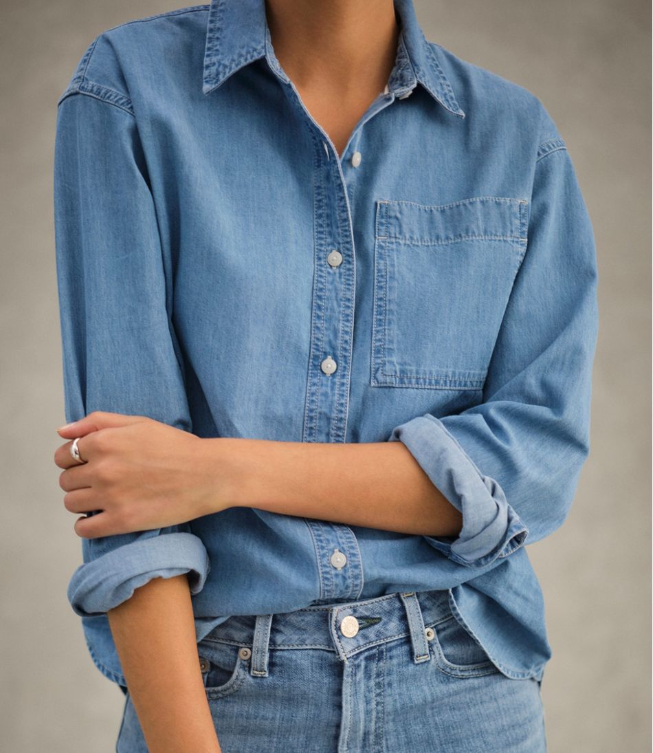 L.L.Bean Discount | Women's Denim Boyfriend Shirt