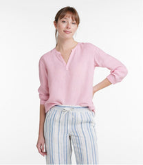 L.L.Bean Outlet | Women's Premium Washable Linen Shirt, Splitneck