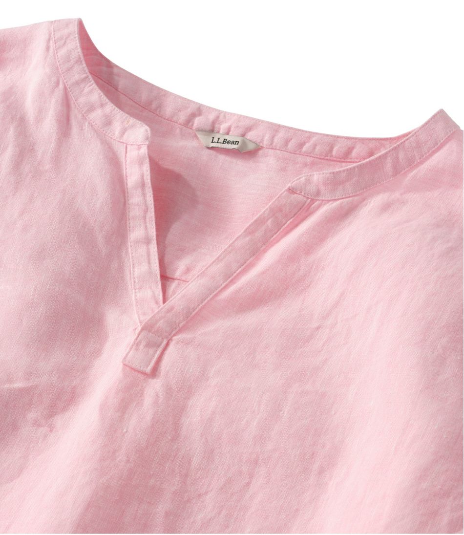 L.L.Bean Outlet | Women's Premium Washable Linen Shirt, Splitneck
