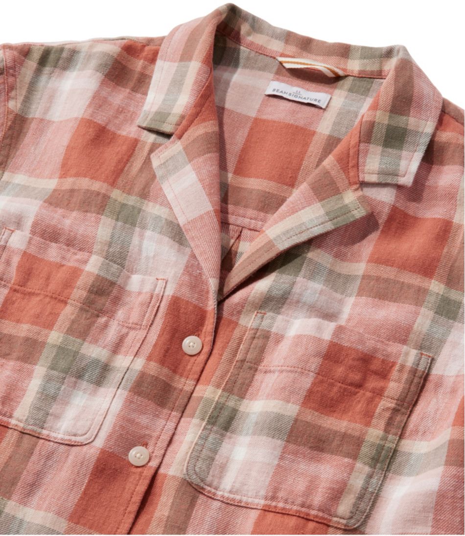 L.L.Bean New | Women's Signature Hemp/Cotton Camp Shirt, Short-Sleeve