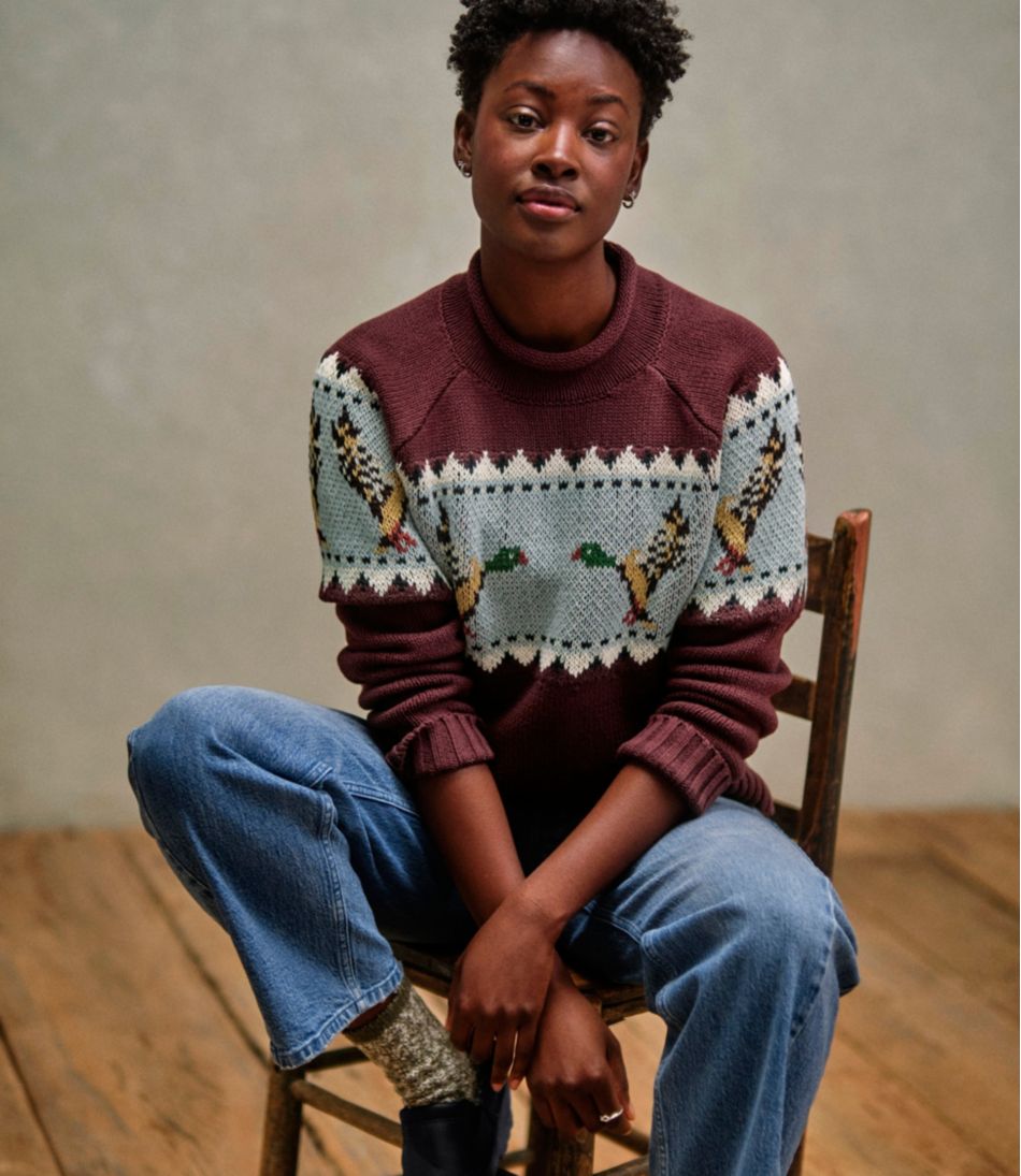 L.L.Bean Outlet | Women's Signature Original Cotton Sweater, Rollneck Novelty