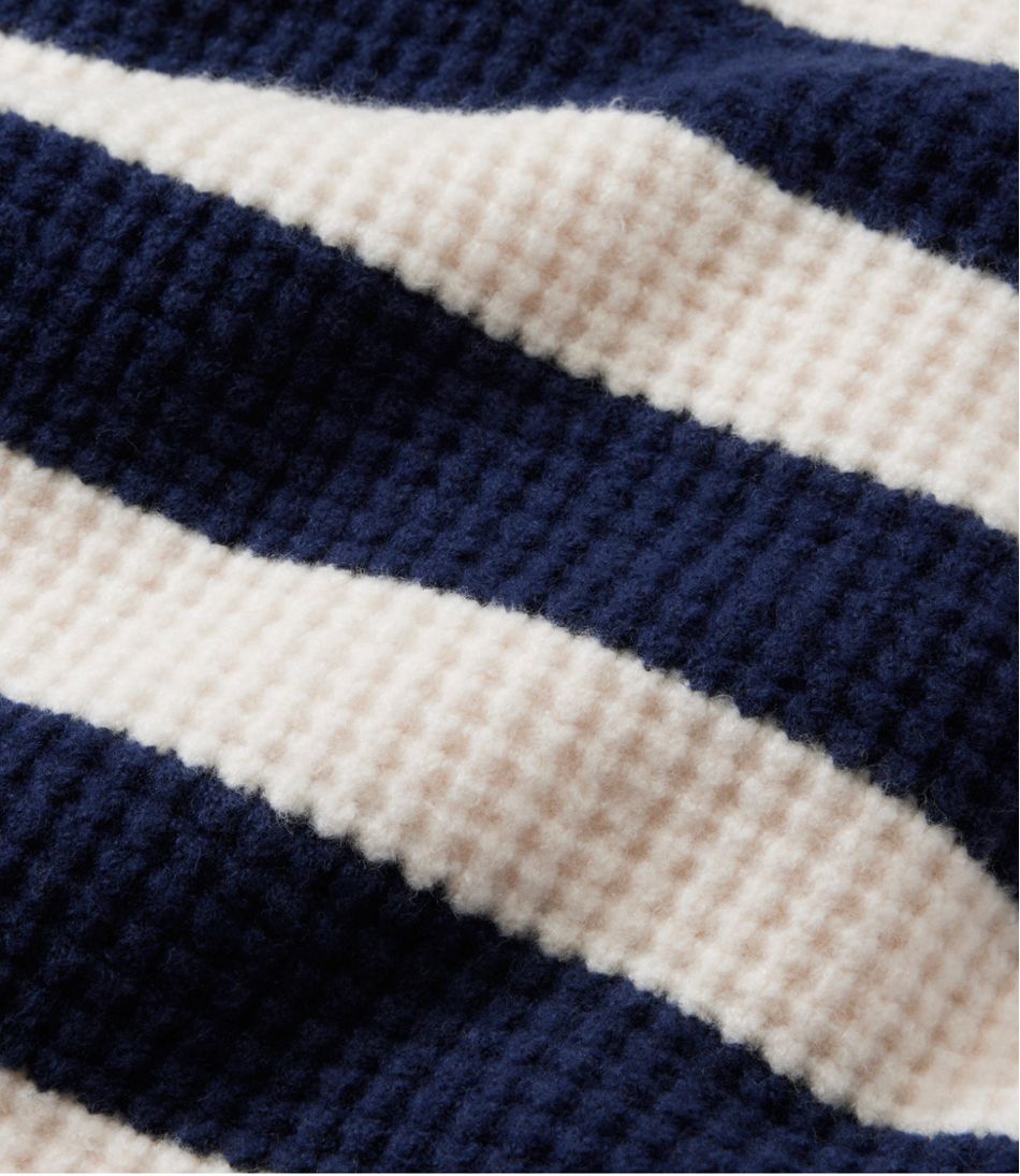 L.L.Bean Sale | Women's SuperSoft Waffle Sweater, Polo Stripe