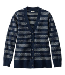 L.L.Bean | Women's Bean's Classic Ragg Wool Sweater, Button-Front Cardigan Novelty