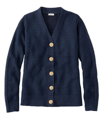 L.L.Bean Discount | Women's Basketweave Sweater, Button-Front Cardigan