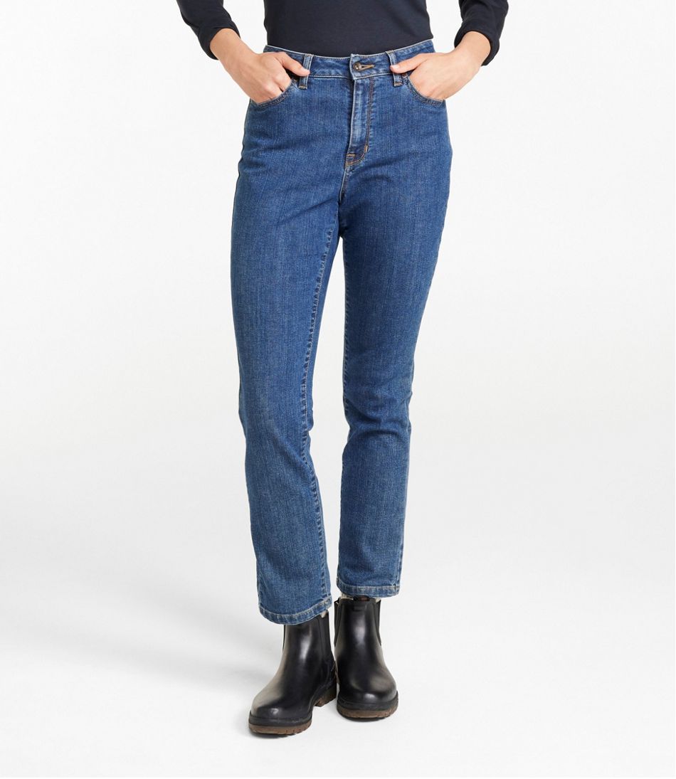 L.L.Bean Outlet | Women's True Shape Jeans, High-Rise Slim-Leg Ankle