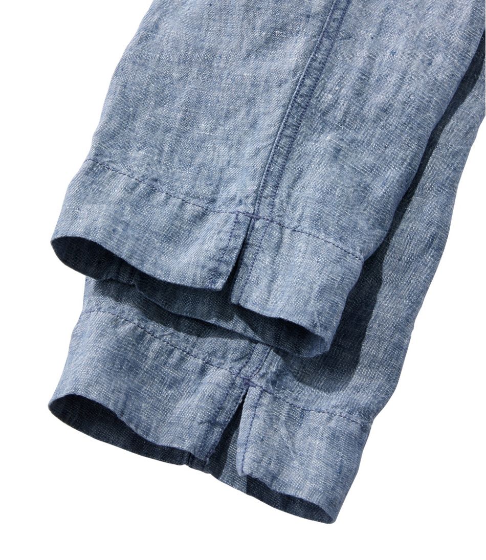 L.L.Bean US | Women's Premium Linen Pull-On Ankle Pants, Mid-Rise Tapered-Leg