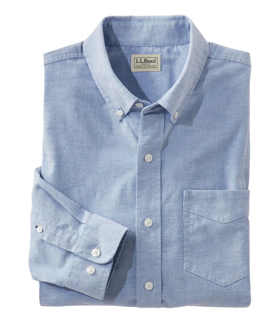 L.L.Bean New | Men's Comfort Stretch® Oxford Shirt, Traditional Untucked Fit