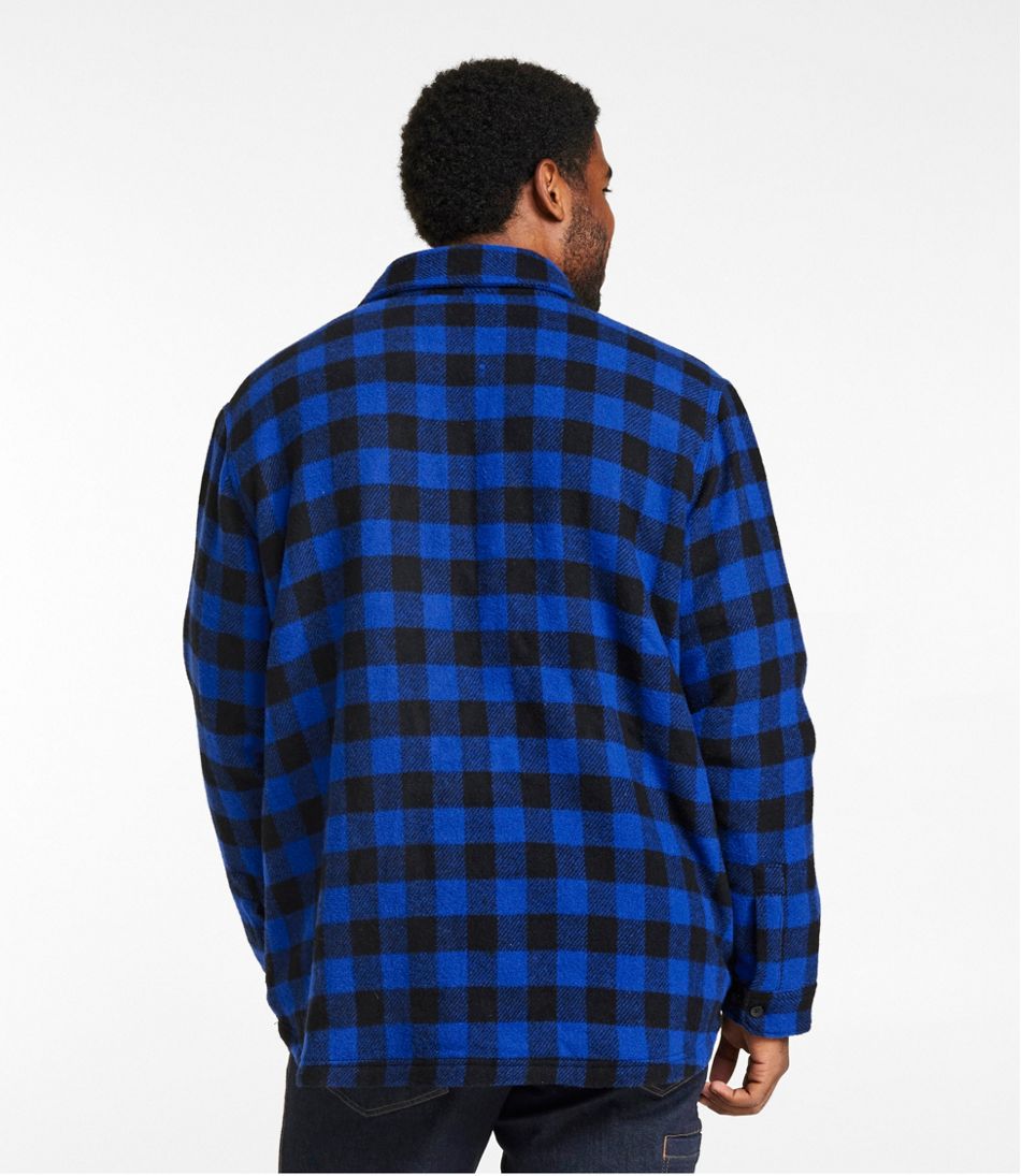 L.L.Bean Online | Men's Maine Guide Sherpa Lined Wool Shirt