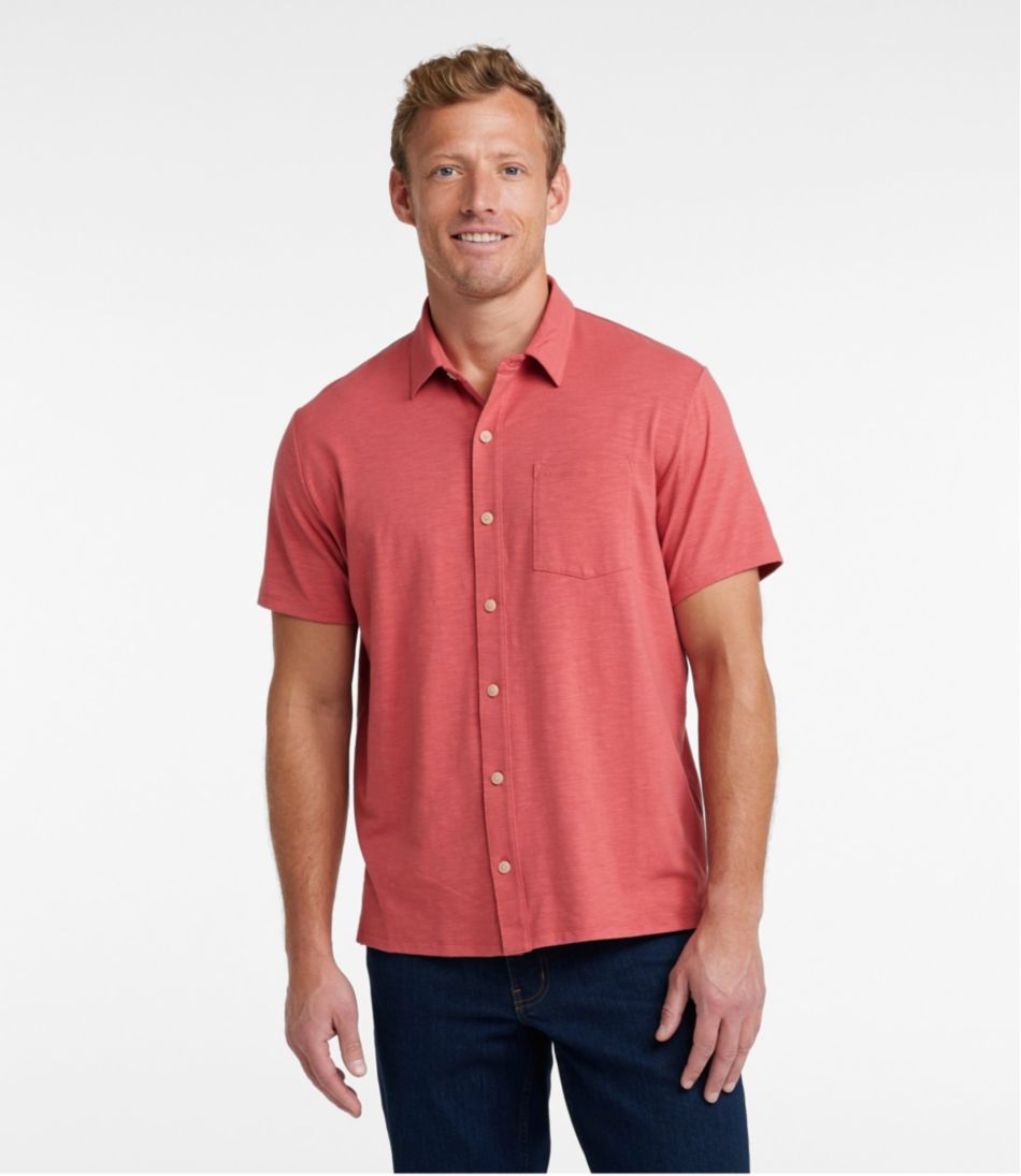 L.L.Bean Online | Men's Lakewashed Performance Shirts, Button-Front Shirt, Short-Sleeve