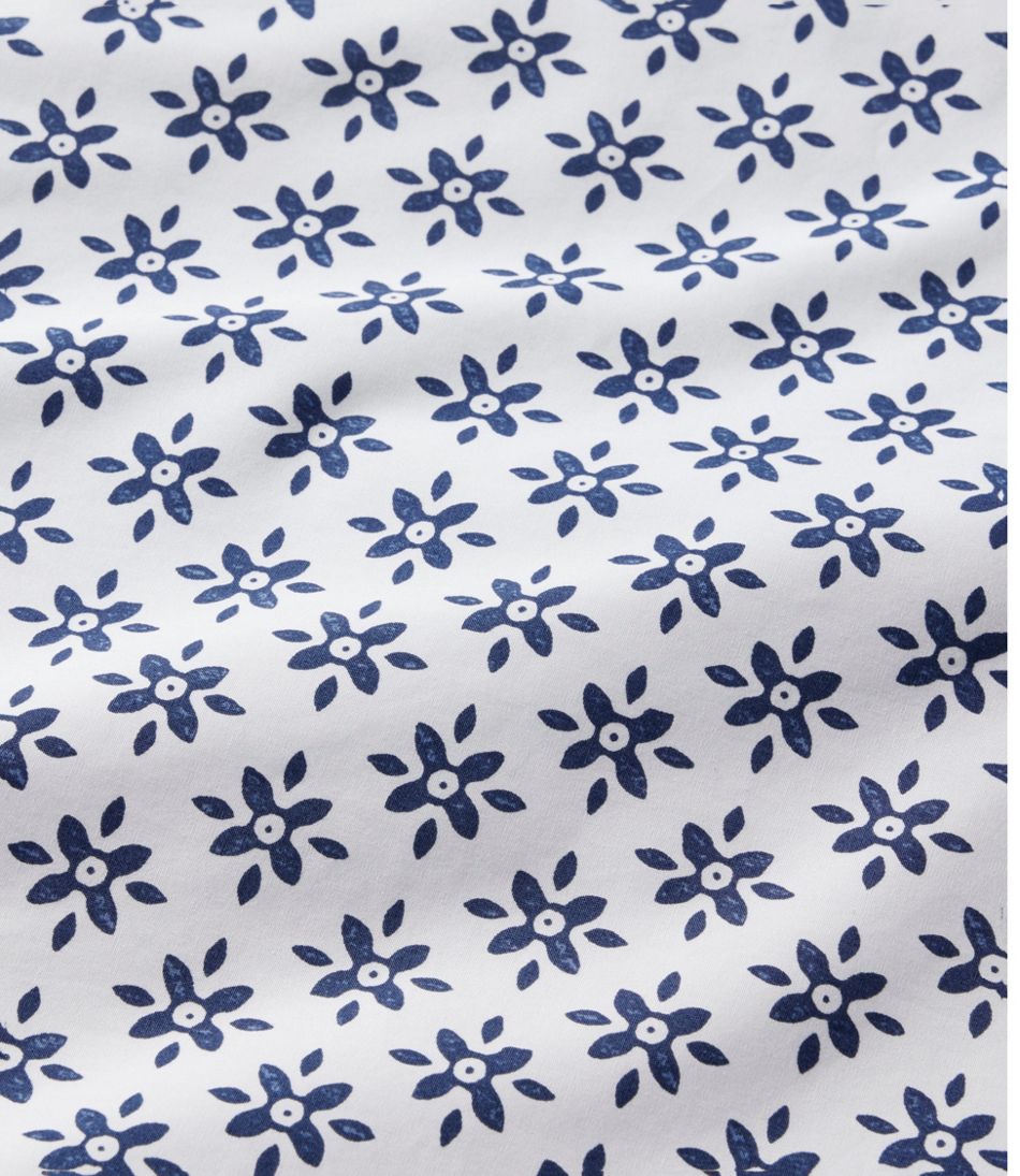L.L.Bean Outlet | Sunwashed Percale Comforter Cover, Block Floral Print