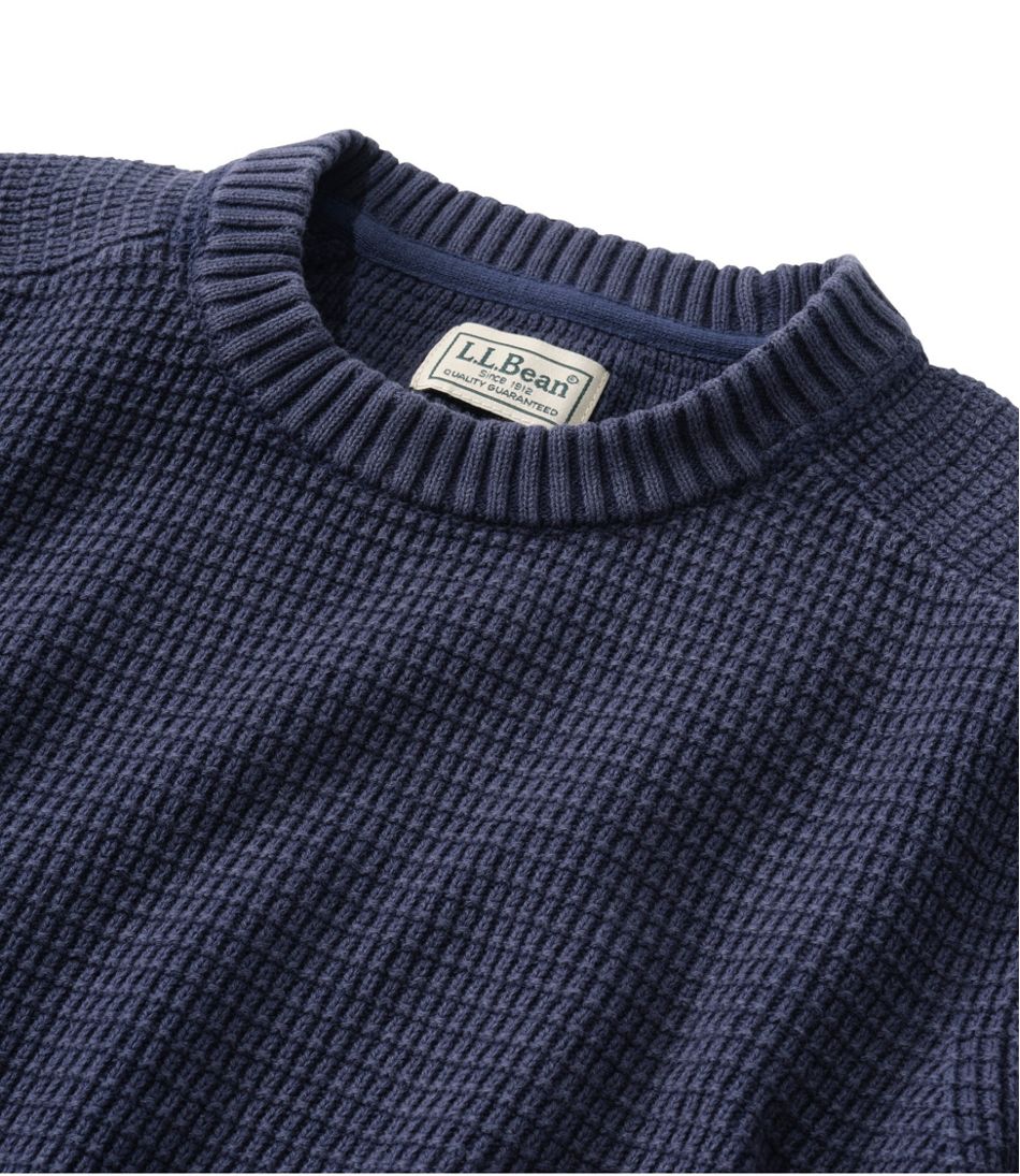 L.L.Bean Sale | Men's Sunwashed Textured Cotton Sweater, Crewneck