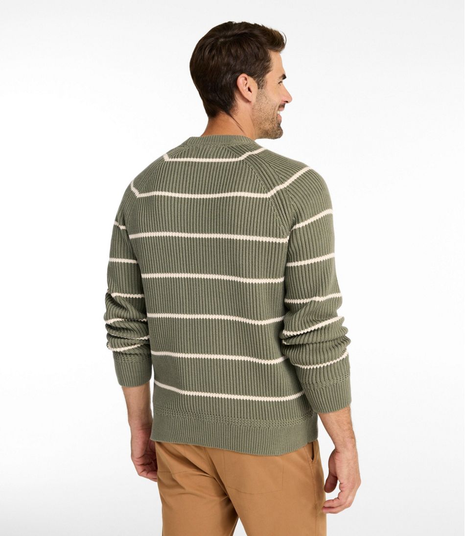 L.L.Bean Sale | Men's Mariner Rib Crew Sweater, Stripe
