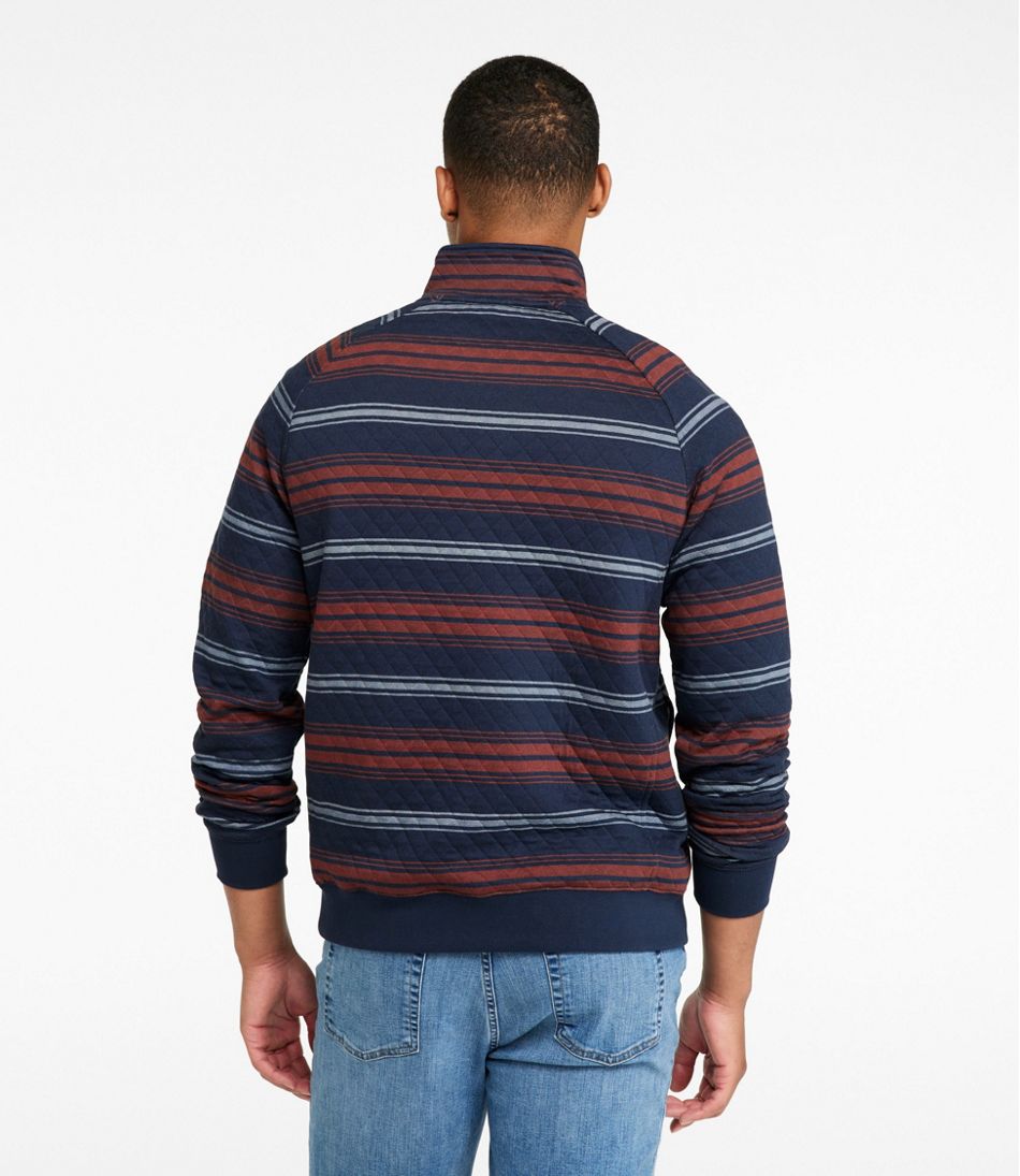 L.L.Bean On Sale | Men's Quilted Sweatshirt, Mockneck, Stripe