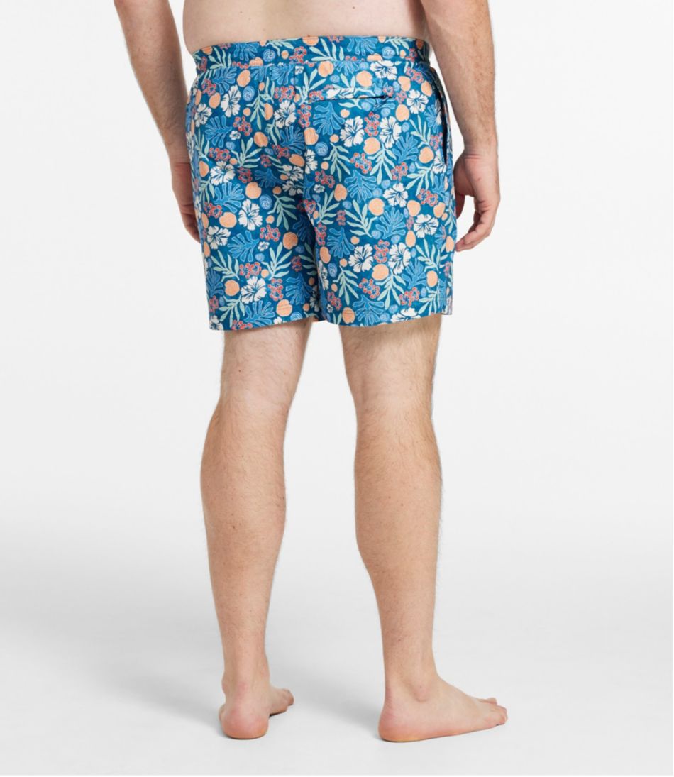 L.L.Bean Outlet | Men's Vacationland Stretch Swim Trunks, Print, 6"