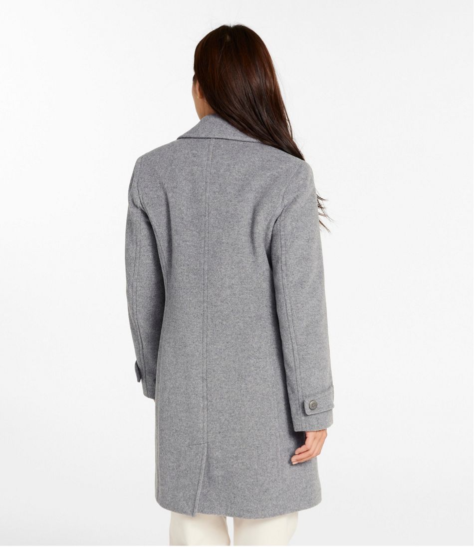 L.L.Bean New | Women's Classic Lambswool Polo Coat, Three-Quarter Length