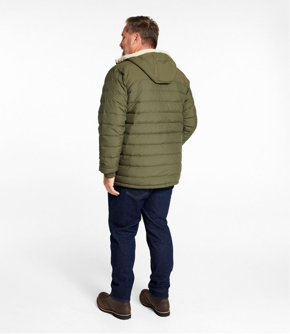 L.L.Bean Sale | Men's Mountain Classic Down Hooded Jacket, Sherpa-Lined