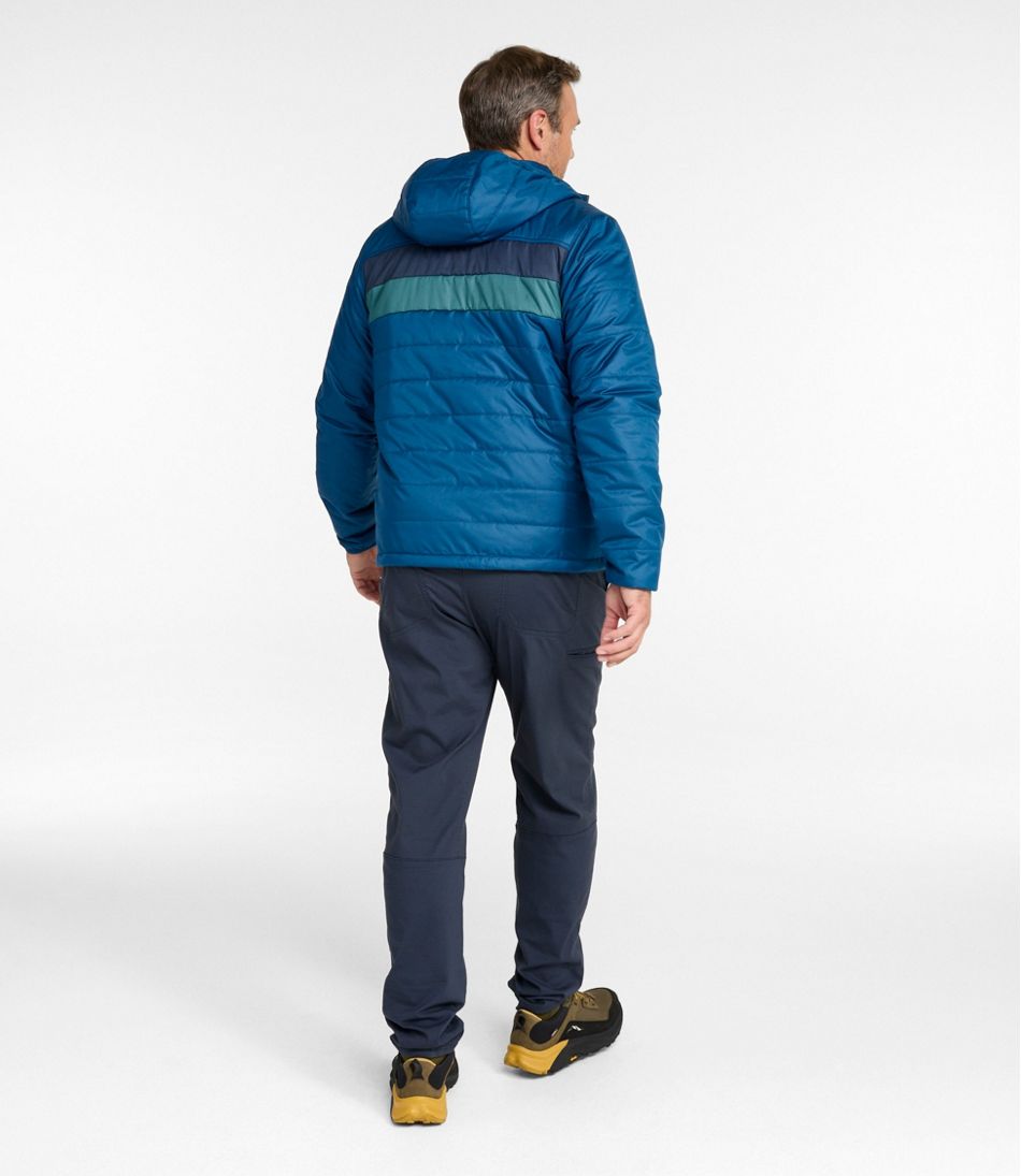 L.L.Bean Outlet | Men's Mountain Classic Puffer Hooded Jacket, Colorblock