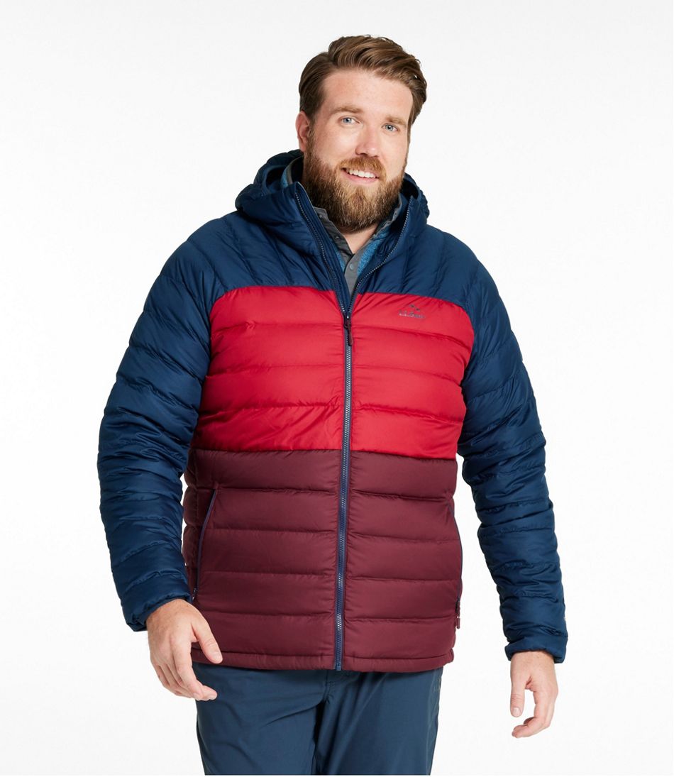 L.L.Bean Discount | Men's Bean's Down Hooded Jacket, Colorblock