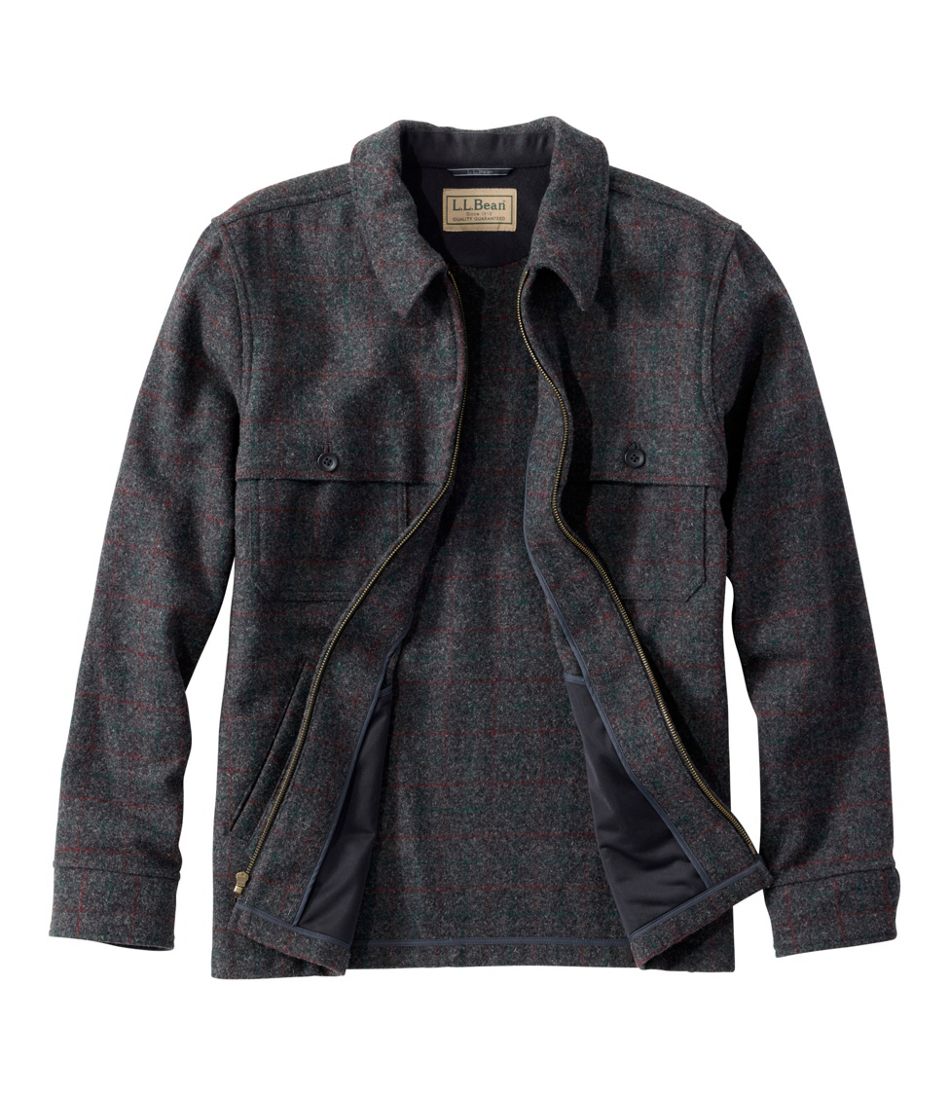 L.L.Bean New | Men's Maine Guide Zip-Front Jac-Shirt, Plaid