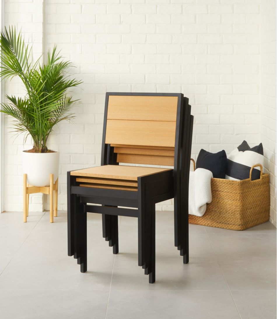 L.L.Bean On Sale | Aluminum/Recycled Poly Lumber Farmhouse Dining Set, Black