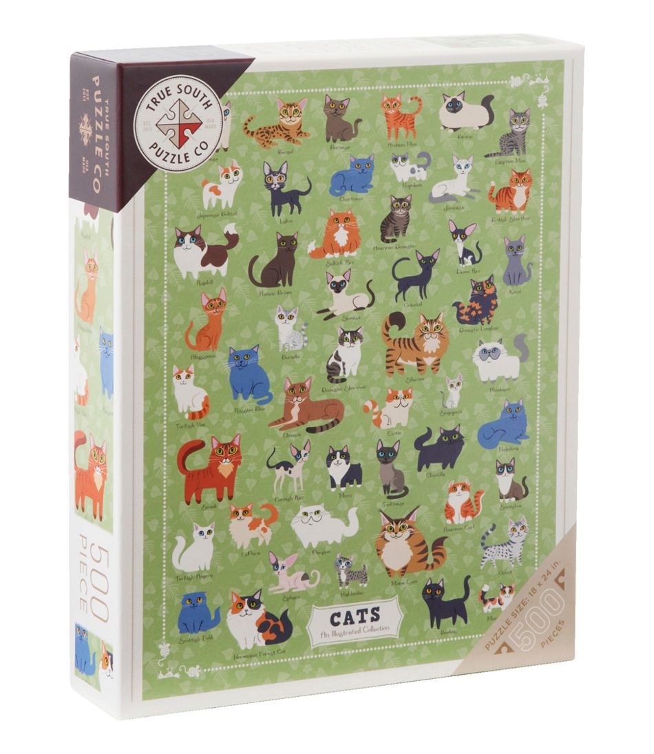 L.L.Bean | Illustrated Cats Puzzle, 500 Pieces