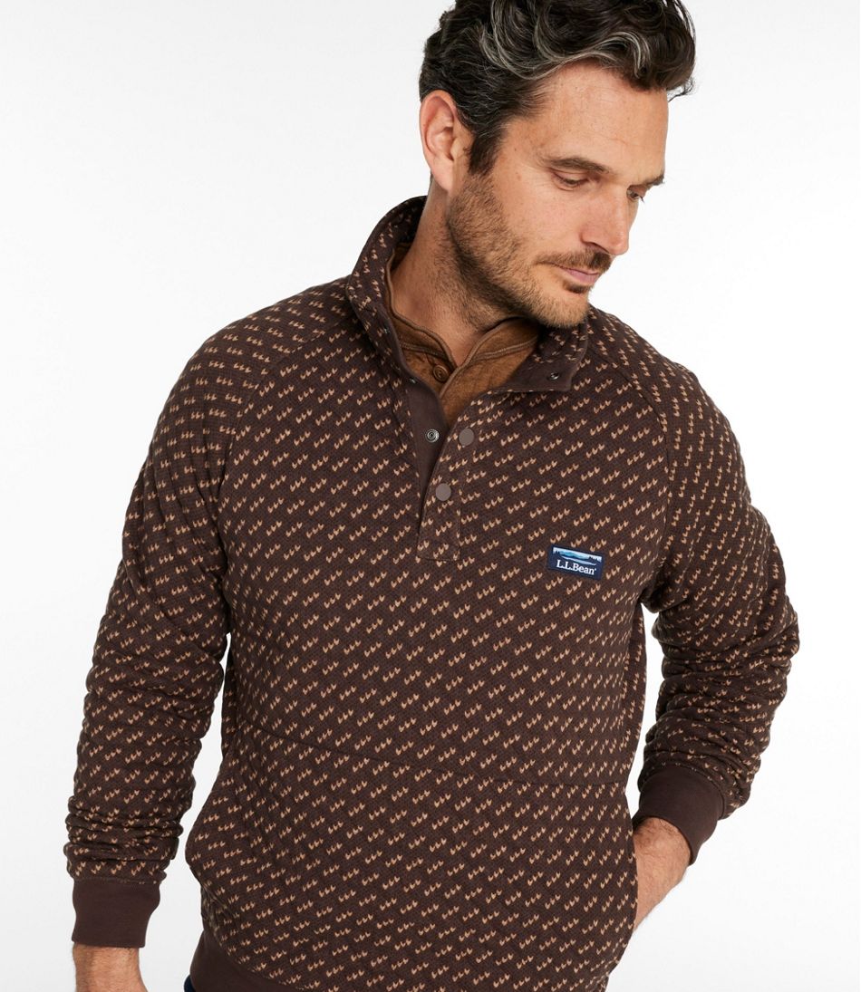 L.L.Bean US | Men's Bean's Quilted Sweatshirt, Mockneck, Print