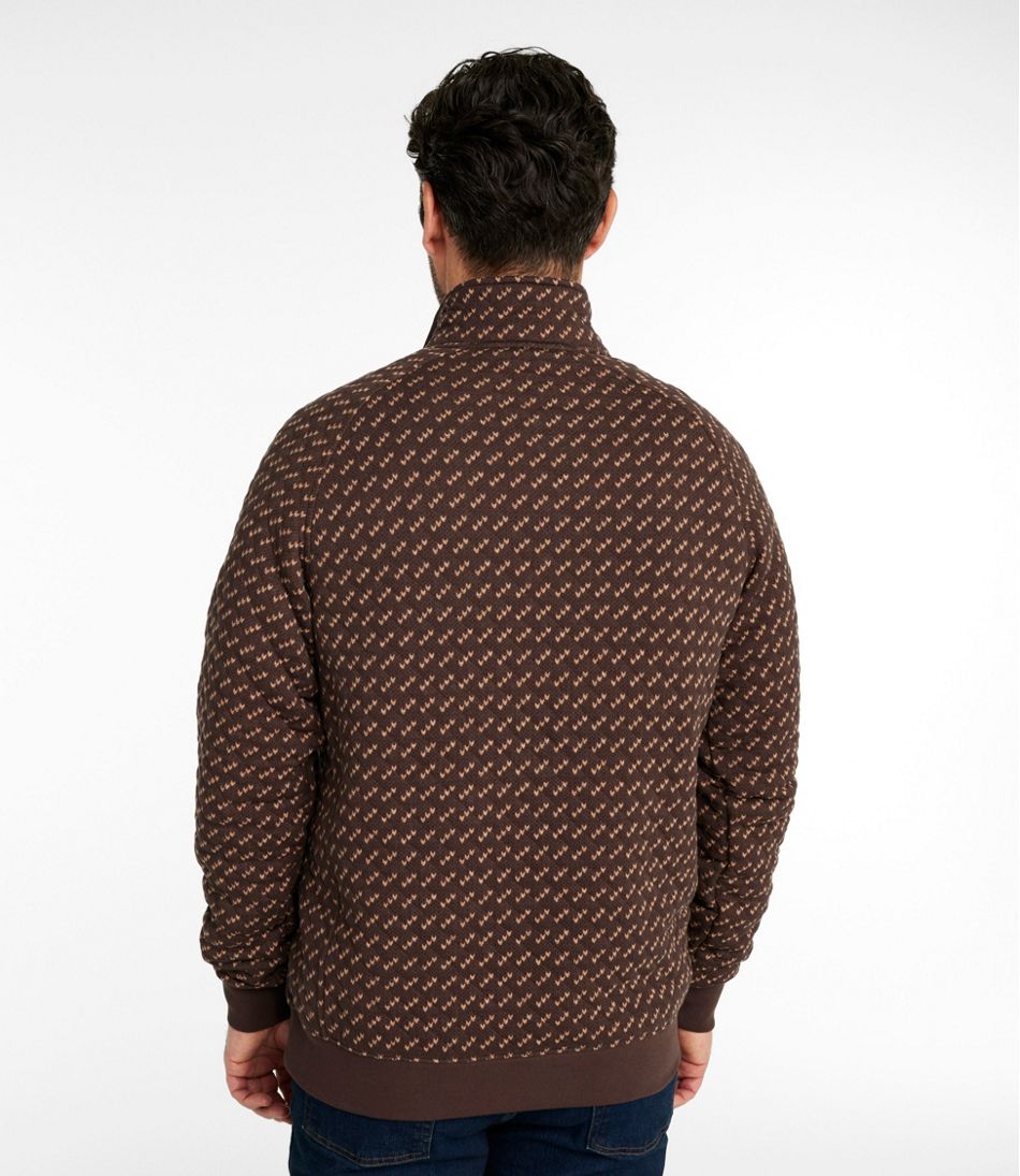 L.L.Bean US | Men's Bean's Quilted Sweatshirt, Mockneck, Print