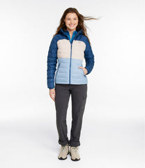 L.L.Bean New | Women's Bean's Down Hooded Jacket, Colorblock
